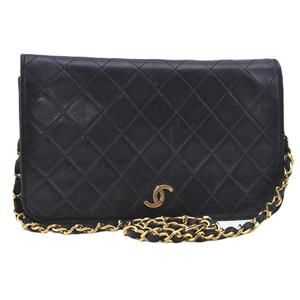 Auth Chanel Full Flap Calf Skin Matelasse Chain #76479C82B